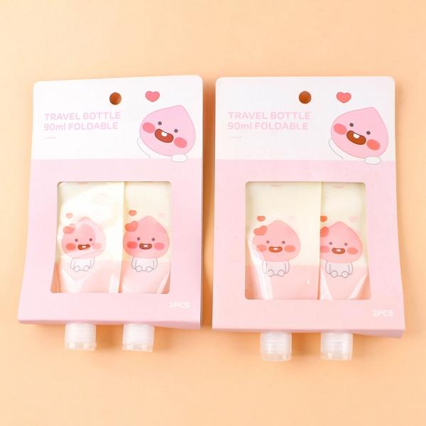 204E] 2500 카카오리틀프렌즈 여행용튜브 세트 90ml 2P 리틀어피치 (7개세트)
