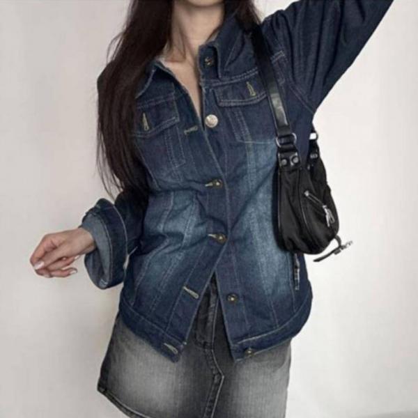 캐주얼 여성 데님 자켓 청자켓 가을 간절기 아우터 점퍼
