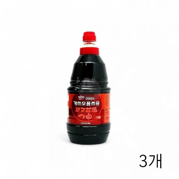 이엔푸드 가쓰오풍 쯔유 1.8L X 3개 식자재우동소스 식당용 업소용 우동육수 장국소스
