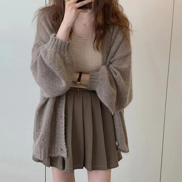 CWTG6812 소프트터치 루즈핏 봄가을겨울 경량 가디건