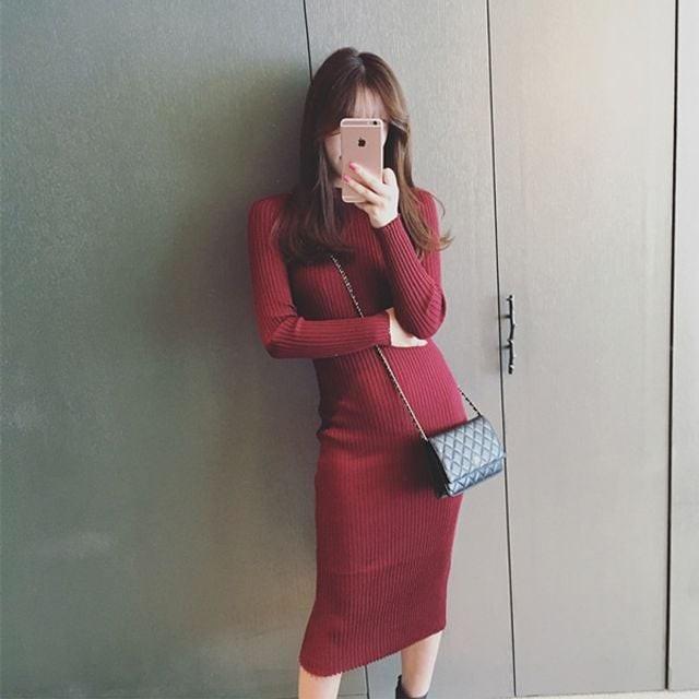 골지 티셔츠 세트 긴 원피스 봄가을 가을셔츠 가을겨울 루즈핏 롱 브이넥