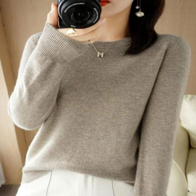 6컬러 이너티 니트 여성가을티셔츠 가을 여성 얇은니트티 긴팔니트티 스웨터