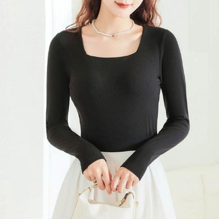 가을긴팔티 여성오버핏긴팔티 가을티셔츠 여성 레이어드티 여자티셔츠 내장
