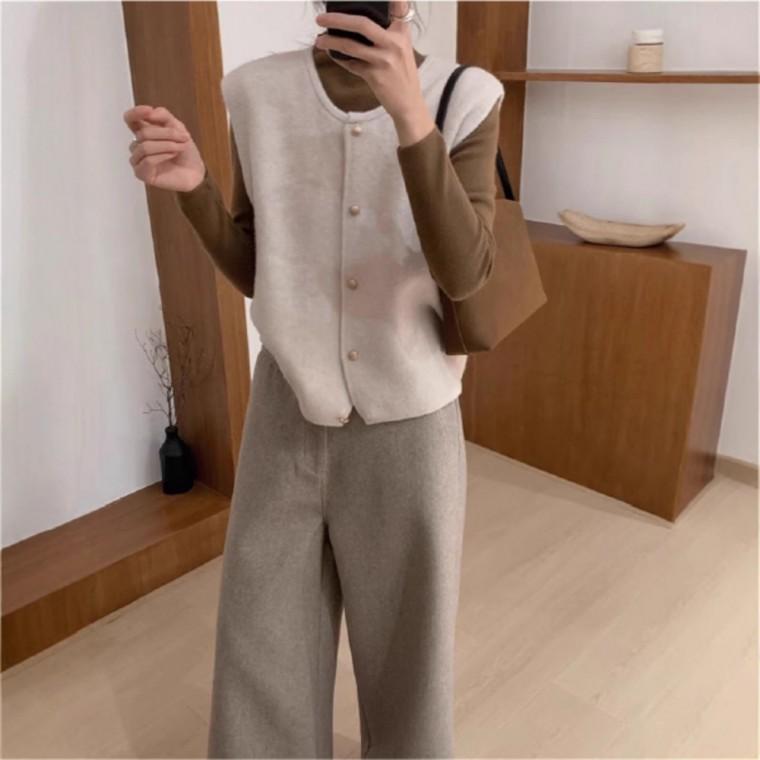여성가을베스트 여성데일리베스트 니트 봄 데일리룩 가을 조끼 베스트