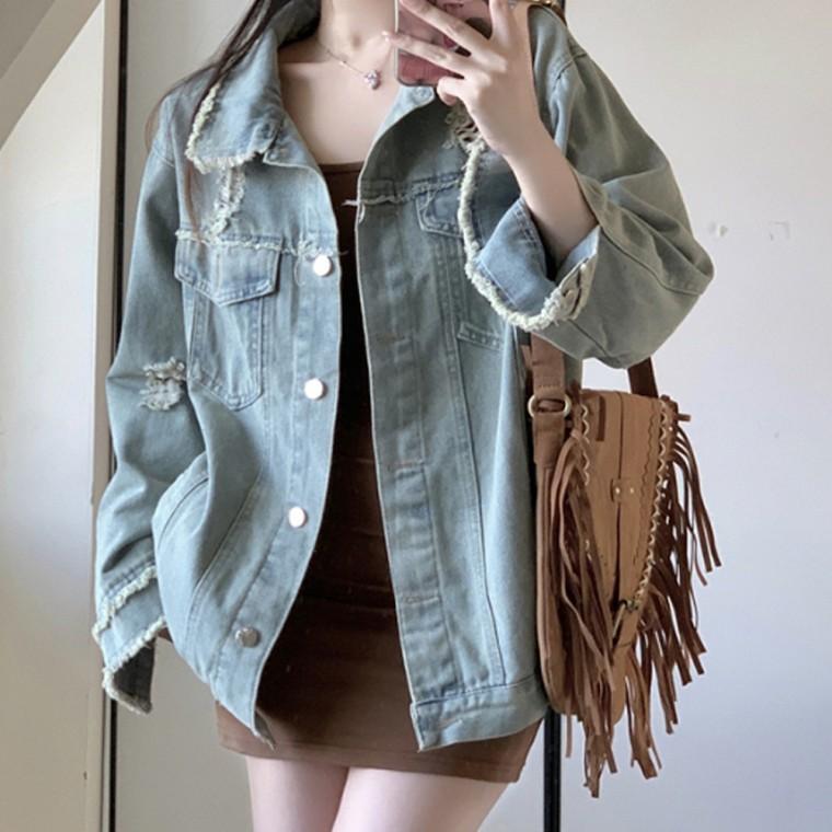 가을재킷 겨울재킷 청 가을 정장재킷 연청 여자재킷 여성 패션 스트릿