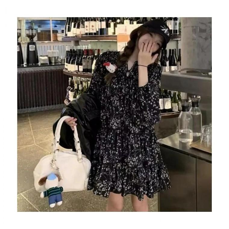 루미나D 원피스 봄가을 미니 쉬폰 여성 데일리룩 외출용 일상복 캐주얼