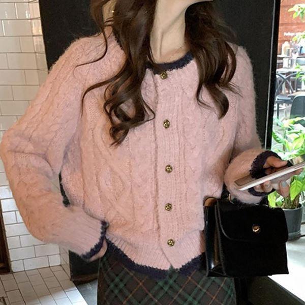 여성가디건 봄 오버핏가디건 꽈배기 가을 숏가디건 니트가디건 데일리가디건