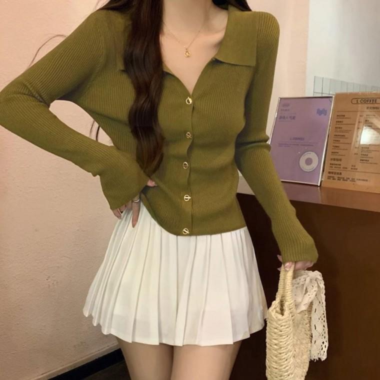 여자가디건 가을아우터 5컬러 니트가디건 카라넥 단정하고 여성가디건 차분한
