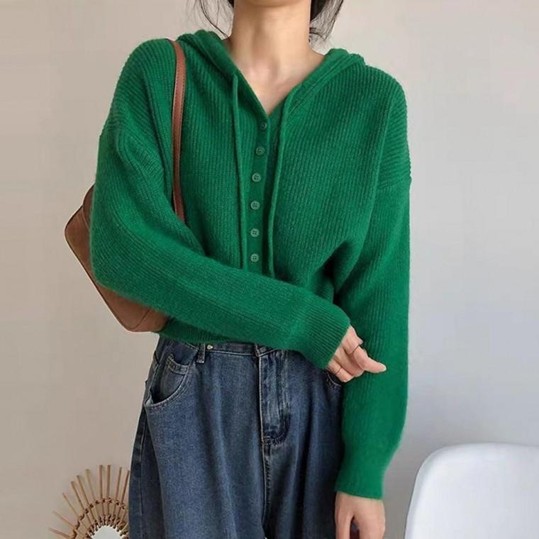 가을 여자 숏 봄 루즈핏 크롭 가디건 후드 여자카디건 후드가디건