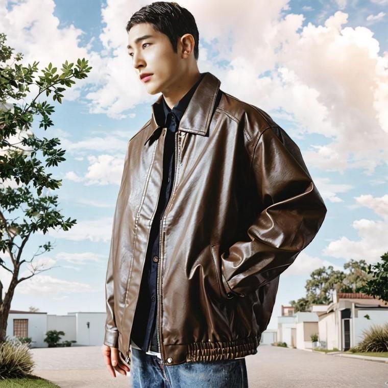 남녀공용 남자 오버핏 가죽 카라 레더 자켓 라이더 가죽자켓 가을자켓