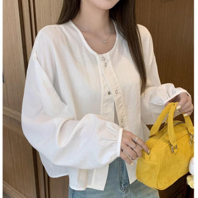 노카라 긴팔 자켓 가디건 여성 가을 아우터 심플 니트 가디건 자켓