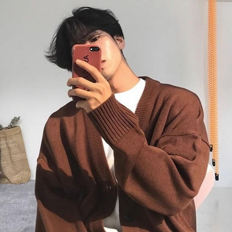 간절기 봄 오버핏가디건 가을 니트가디건 브이넥 남자