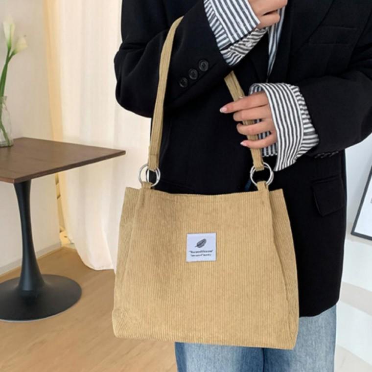 코듀로이 숄더백 가방 여자 가을 골덴 심플 데일리