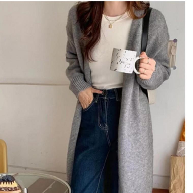 봄 롱 루즈핏 간절기 여성 가디건 니트 여리핏 가을 루즈핏 편안한 니트
