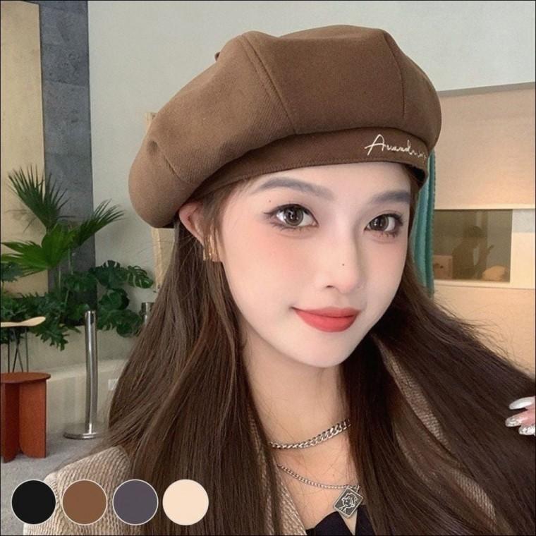 빵모자 베레모 가을 화가모자 레터링 포인트 여성 패션