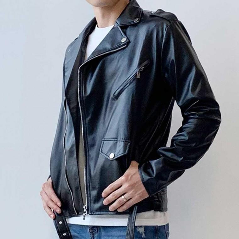 남자 가을 여행 데이트 룩 주말 외출 가죽 레더 자켓