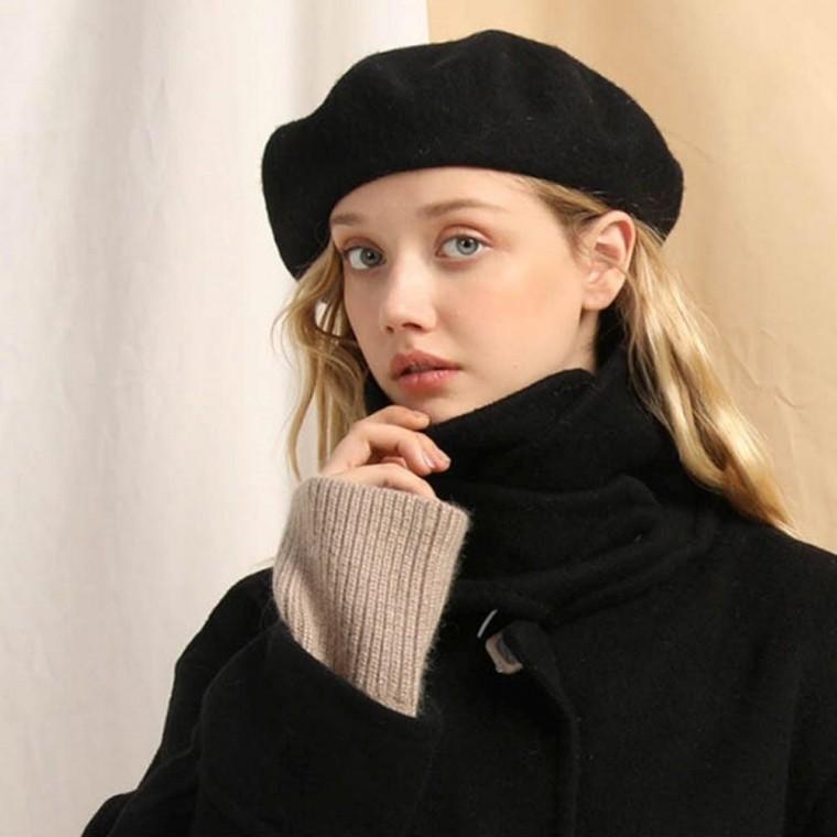 여성 러블리 캐주얼 베레모 양모 화가모자 가을 겨울 문학소녀 룩 방한 빵모자