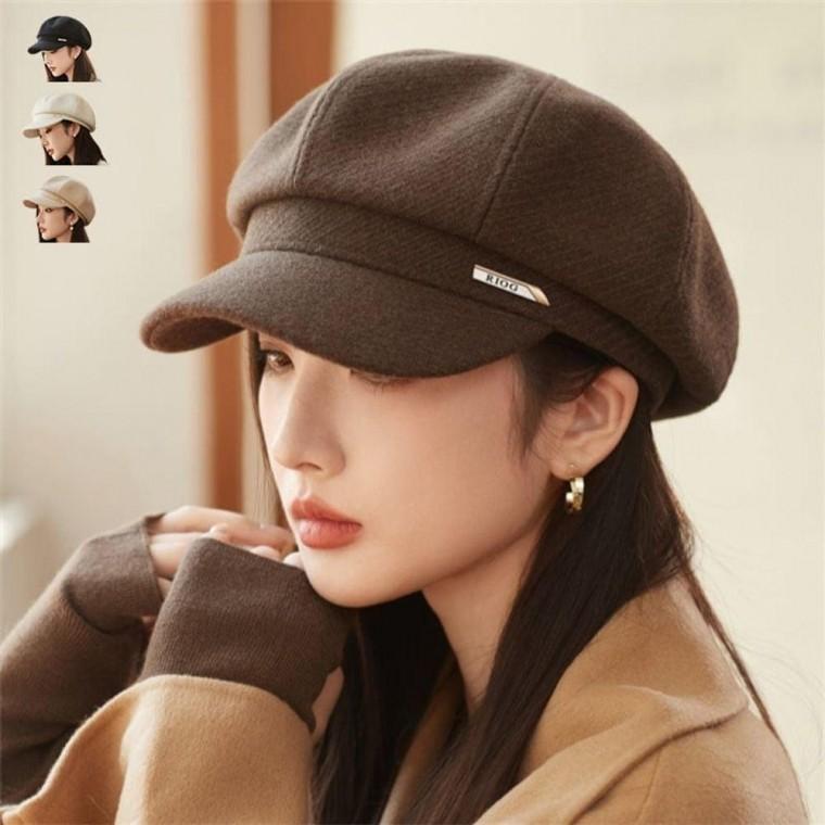 뉴스 보이 캡 팔각모 페도라 빈티지 화가 모자 베레모 보이캡 여성 겨울 가을 헌팅캡