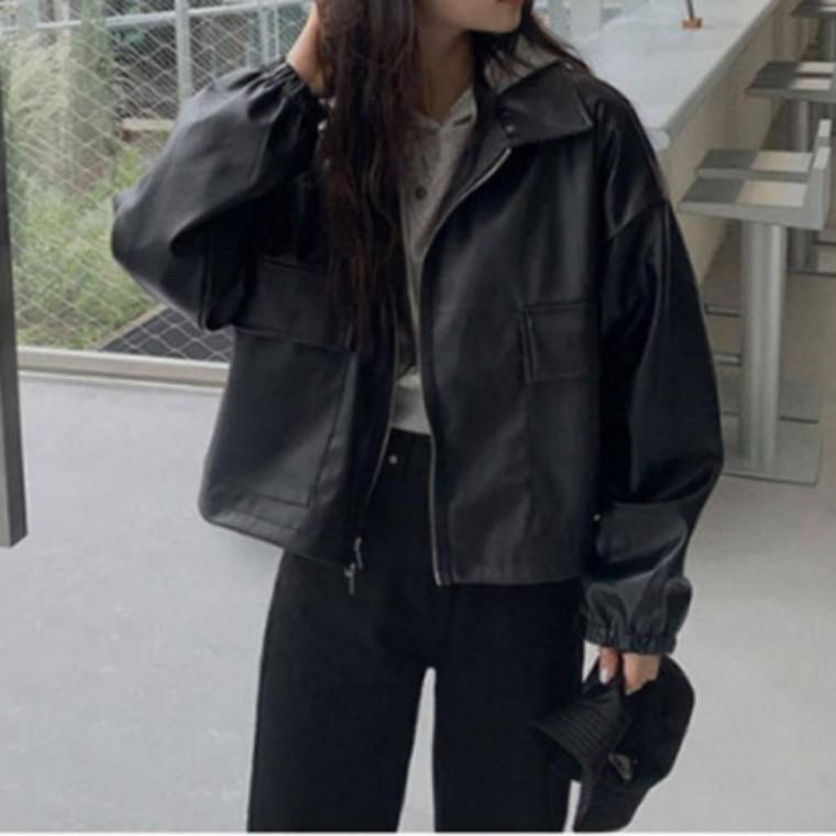 아우터 자켓 캐주얼 가죽 자켓 라이더 가을 레더 점퍼