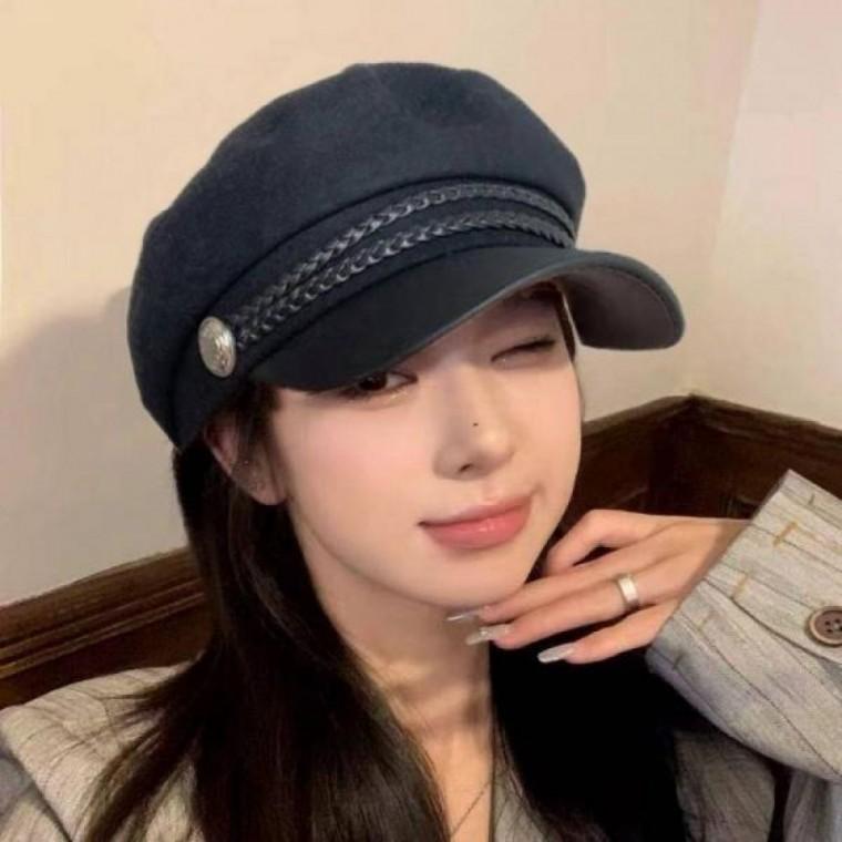 레자 심플모자 헌팅캡 캡 여성군모 마도로스캡 군인베레모 가을모자 가죽베레모 캡모자 겨울캡