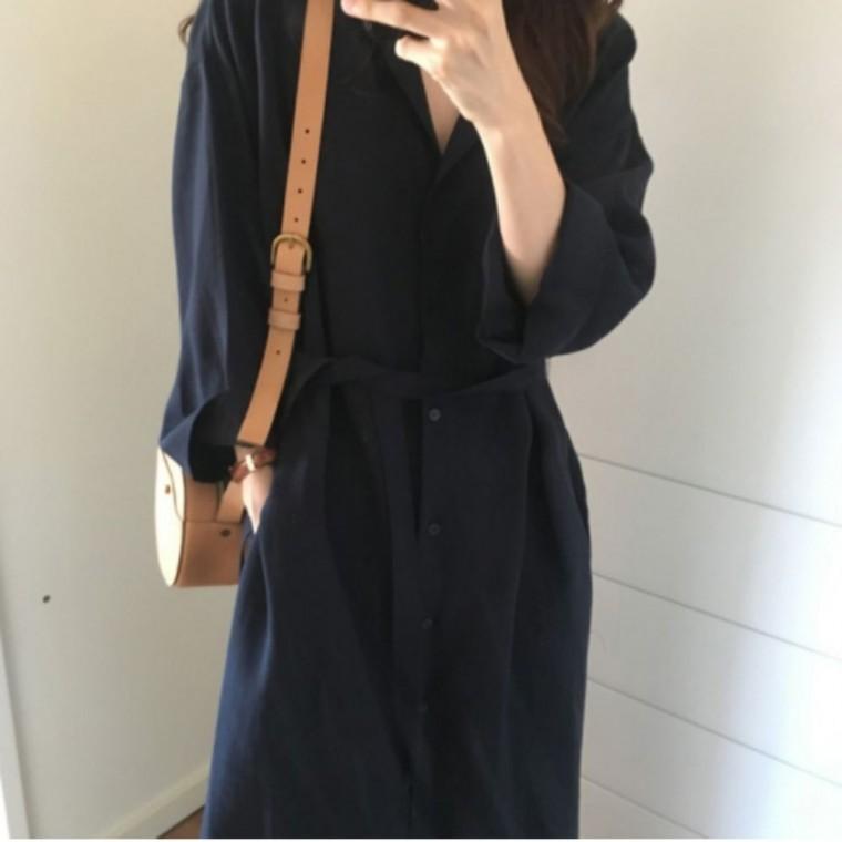 롱셔츠 가을롱원피스 롱가디건셔츠원피스 롱남방 여자
