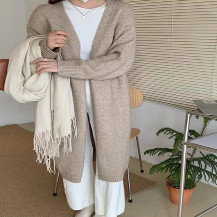 가디건 데일리 봄 캐주얼 4컬러 여자 니트 가을 롱