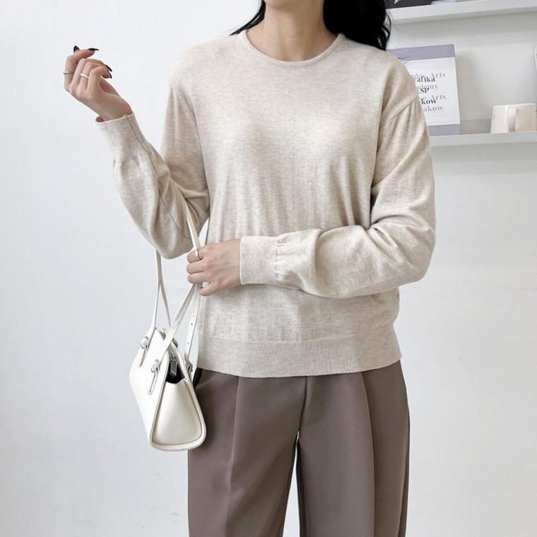 2LUND 5083 여운드 부드러운니트티 가디건 여성 가을 라운드넥 겨울 스웨터 울 U넥 라운드 남성 조끼 넥 니