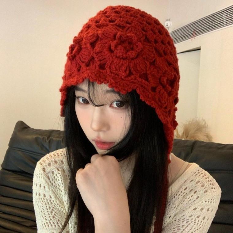 소녀 귀달이 니트 비니 여자 여성 가을 겨울 셀카템 분위기모자 귀달이모자
