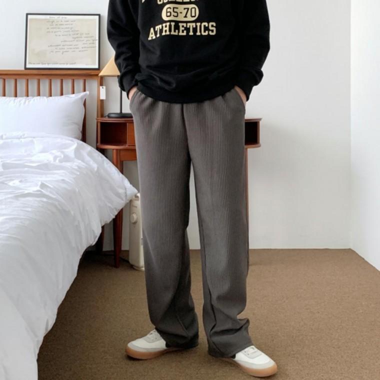 골지 바지 남성 팬츠 와이드 가을 츄리닝 데일리