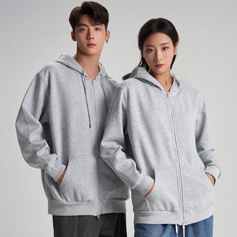 도톰한 남성 여성 커플 오버핏 후드집업 봄 가을 후드티 긴팔 티셔츠 단체복