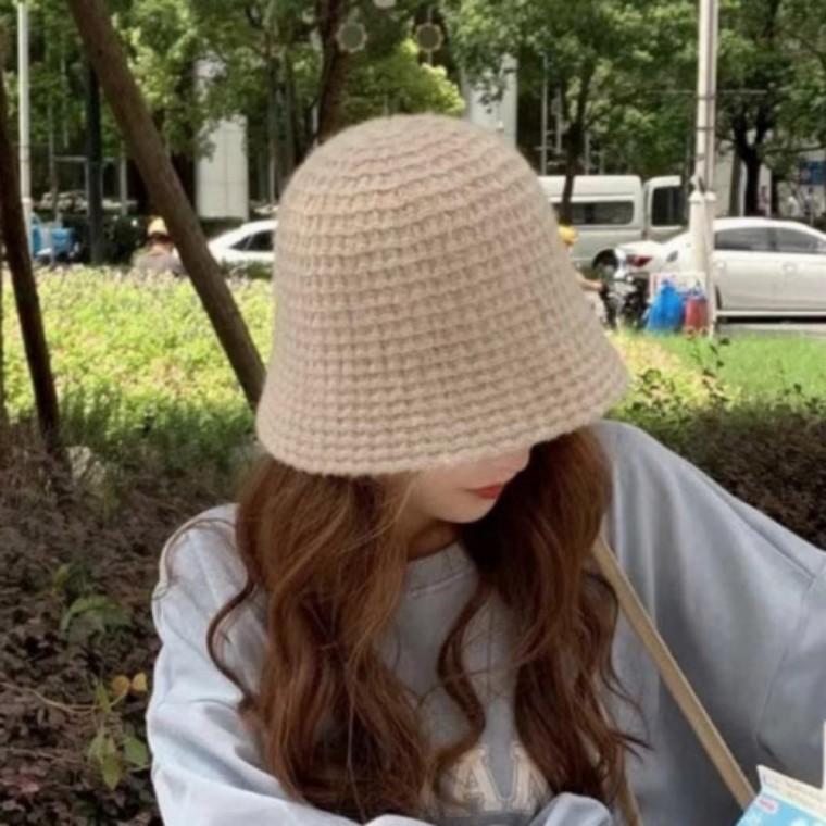 벙거지 모자 여성 버킷햇 가을 와플 데일리
