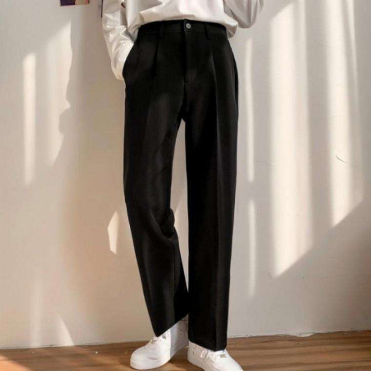 남자 봄 가을 뒷밴딩 슬랙스 정장 스판 팬츠 바지