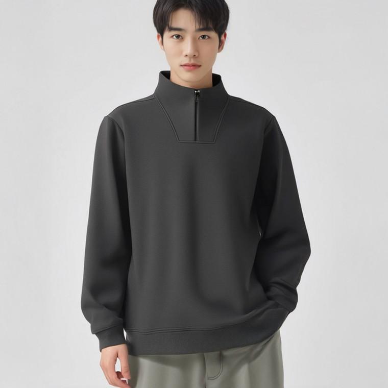 남자 여자 반집업맨투맨 긴팔 티셔츠 가을 겨울 루즈핏 맨투맨 스웻셔츠
