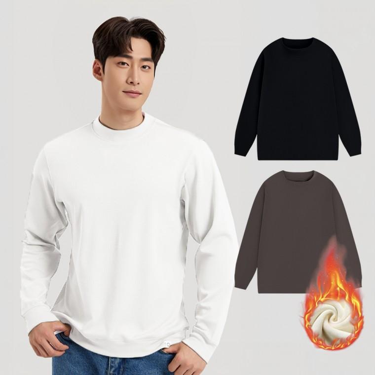 가을 겨울 반목 기모맨투맨 커플 루즈핏 긴팔 티셔츠 무지티