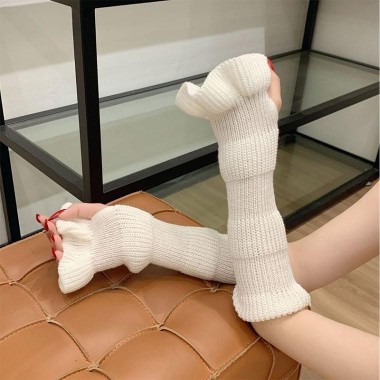 핸드워머 플레어스타일 롱 러블리 가을겨울 여성스런 니트