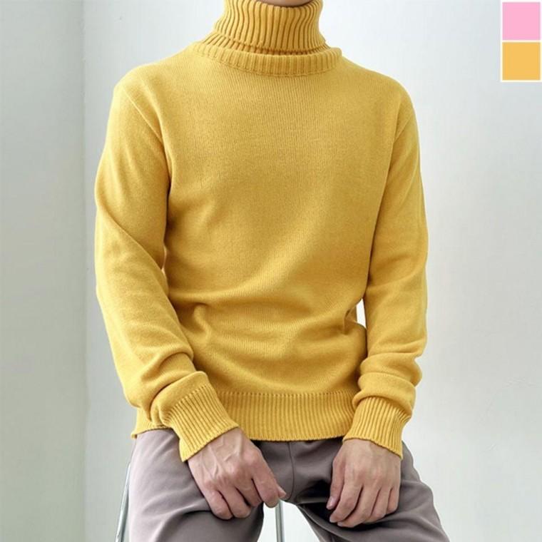 봄가을 이너 긴팔 1P 니트티 겨울 티셔츠 빅사이즈 목폴라 남자