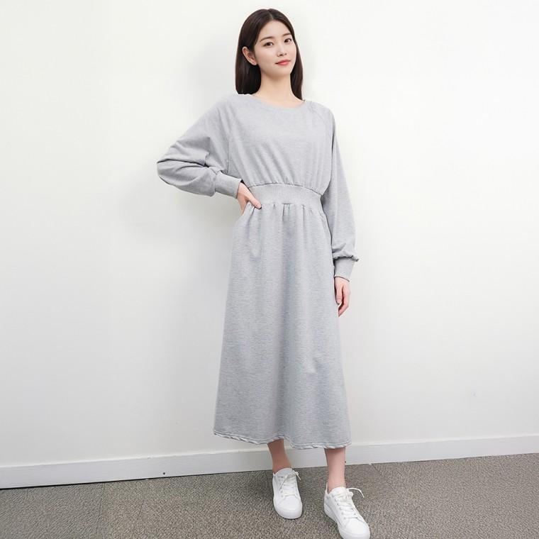 여성 오버핏 롱원피스 긴팔 맨투맨 원피스 봄 가을 등원룩 마실룩