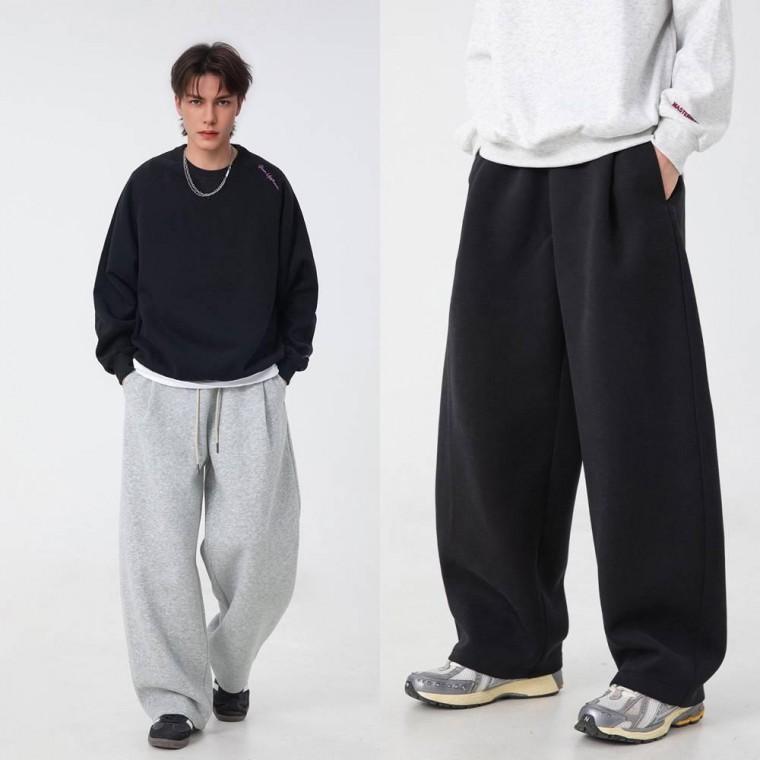 FW 남자바지 통넓은 밴딩 가을 겨울 와이드팬츠 핀턱