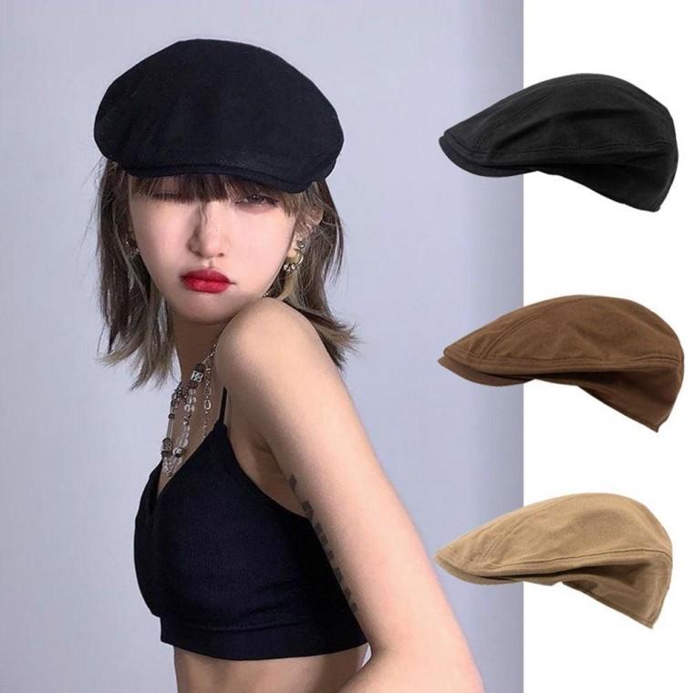 솔리드 헌팅캡 여자 남자 여름 가을 빈티지 모자 골프 사계절
