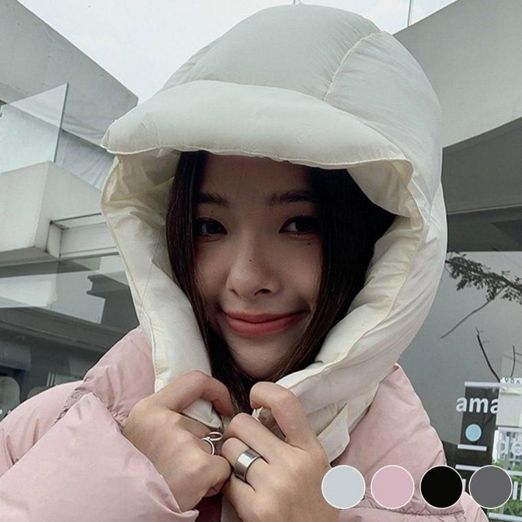 따뜻한 페이크 패딩 후드 패딩넥 워머 가을 후드넥 페이크넥 넥워머 모자