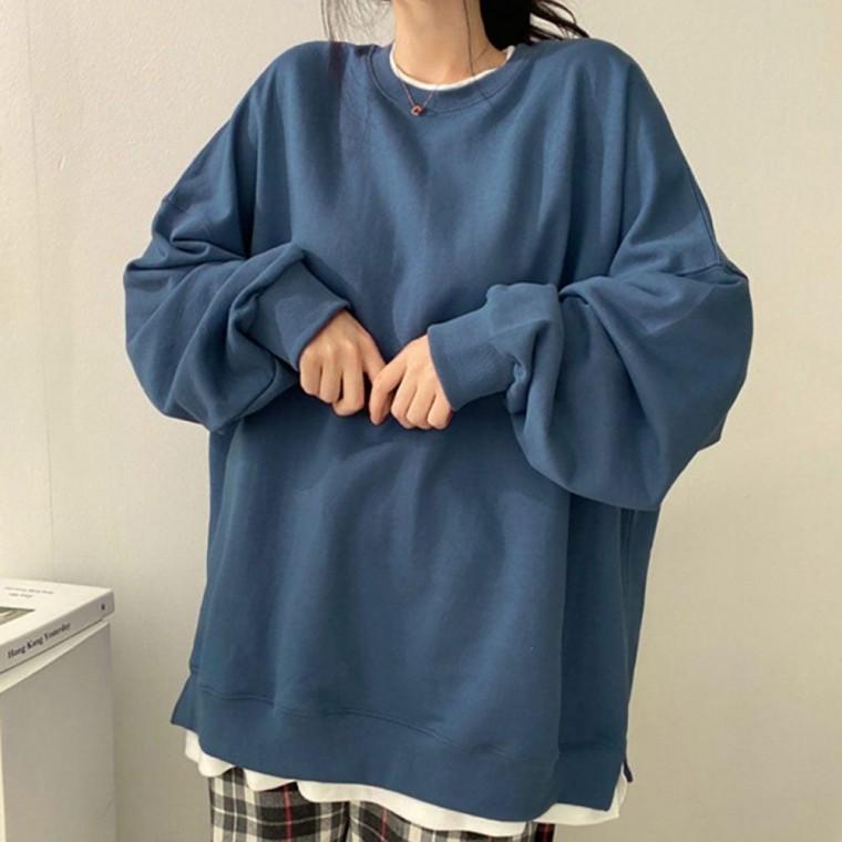 20대 30 여자 레이어드 스타일 루즈핏 긴팔 티셔츠 후드 후드티 데일리 가을 기모