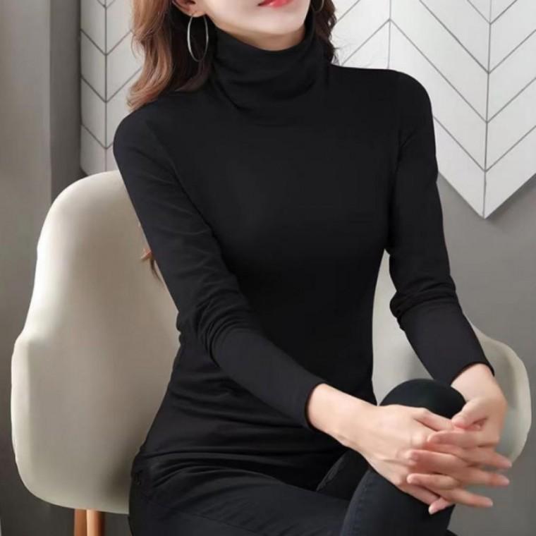여성 가을 겨울 폴라티 터틀넥 목티 이너 레이어드 티