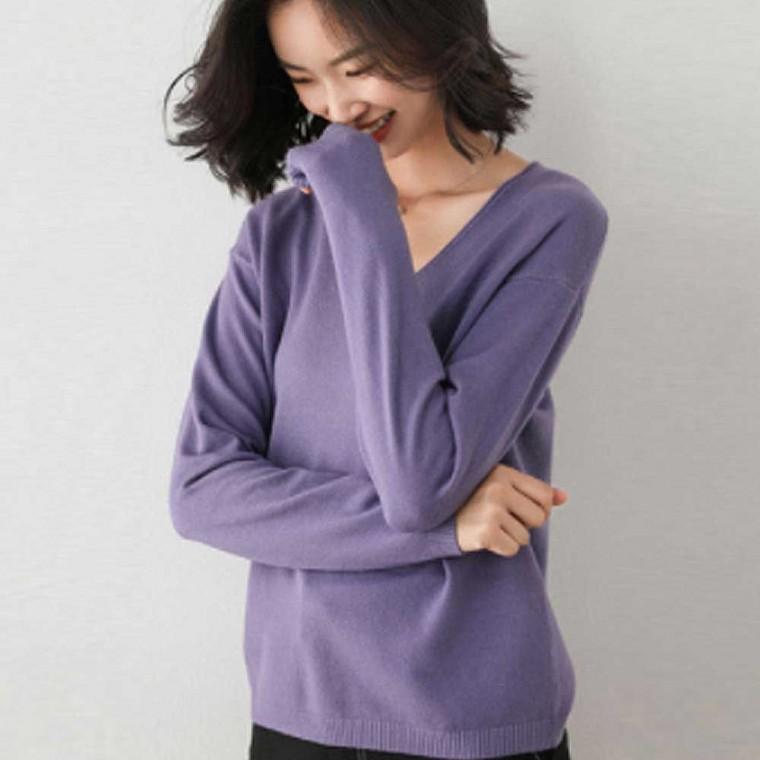 의류 니트옷 여성 웨어 봄가을데일리여성복 여성겨울브이넥니트 미팅소개팅패션