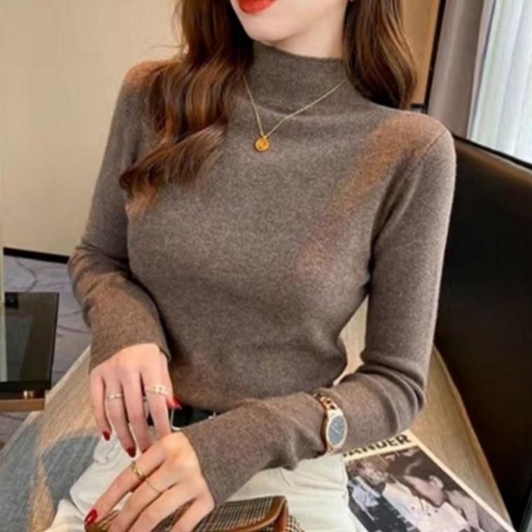 터틀넥니트 니트 티셔츠 터틀넥칼라 겨울 가을 스웨터 터틀넥 반목 여성