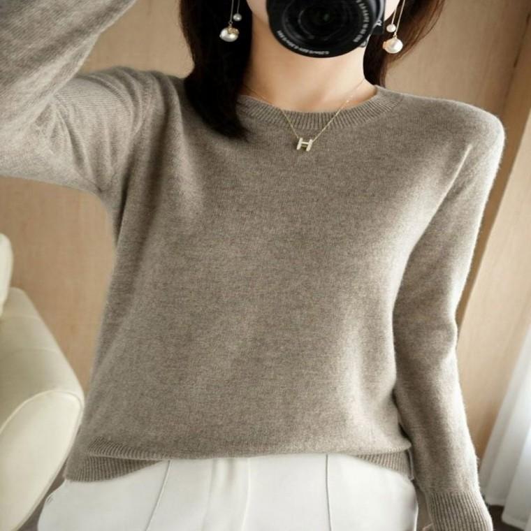 라운드넥 가을 겨울 풀오버 라운드니트티 얇은니트티 니트 스웨터 니트티셔츠