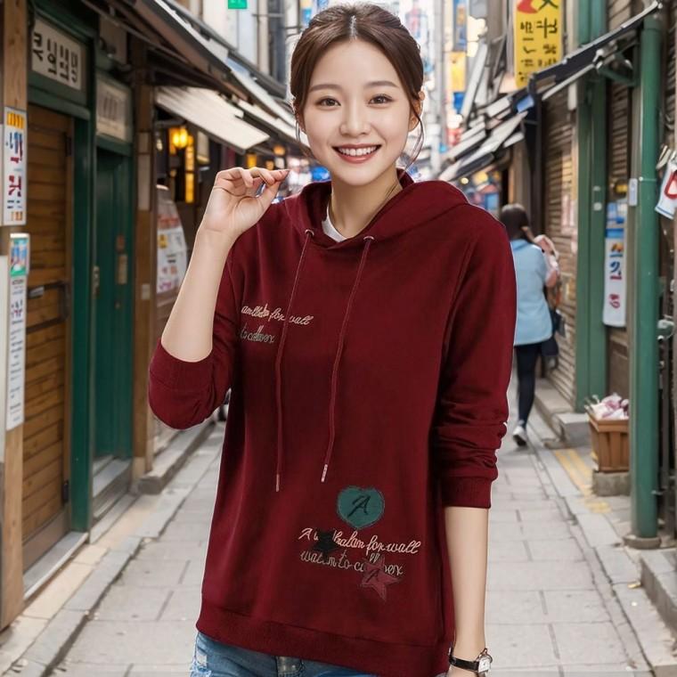 여성후드집업 클래식 가을 여성후드티 후드티 크롭후드 여성티셔츠