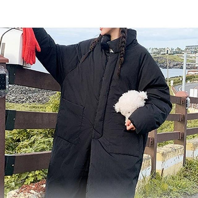 여성 겨울 루즈핏 출근 패딩 자켓 하이넥 아우터방풍바람막이 플리스 후드 다운 점퍼 코트 가을객룩