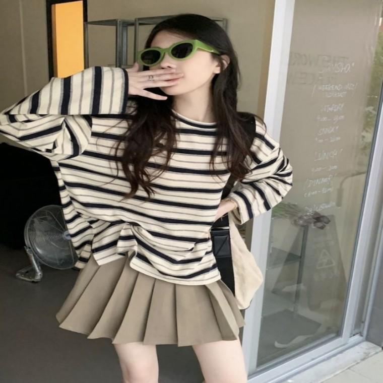 가을티셔츠 긴팔티셔츠 릿 3컬러 라이프 스트 기본티셔츠 여성