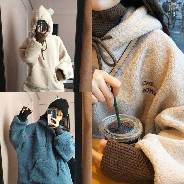 부드러운 기모티셔츠 후드 남녀공용후드티 가을 강아지후드티 오버핏후드티