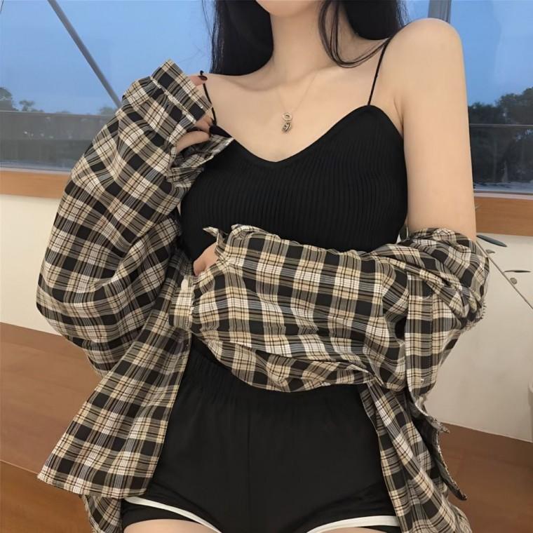 여자나시 가을나시 여성 여리여리 끈나시 봄나시 골지 기본 여름나시 티셔츠
